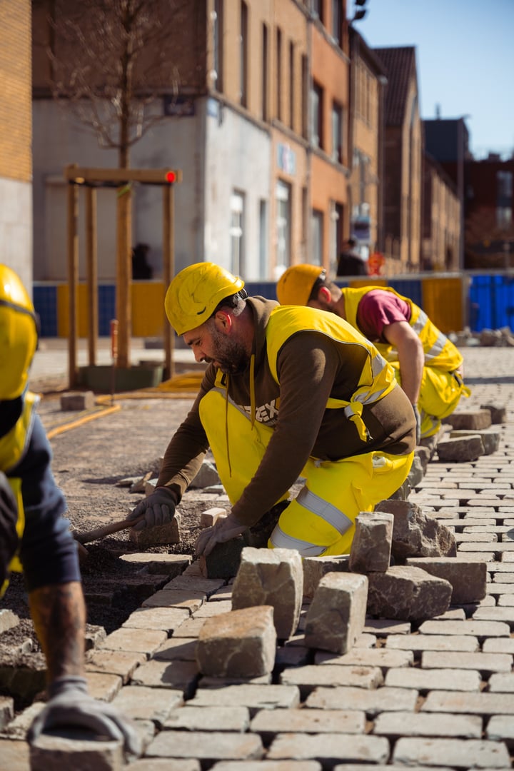 ABW werkt aan een bestratingsproject